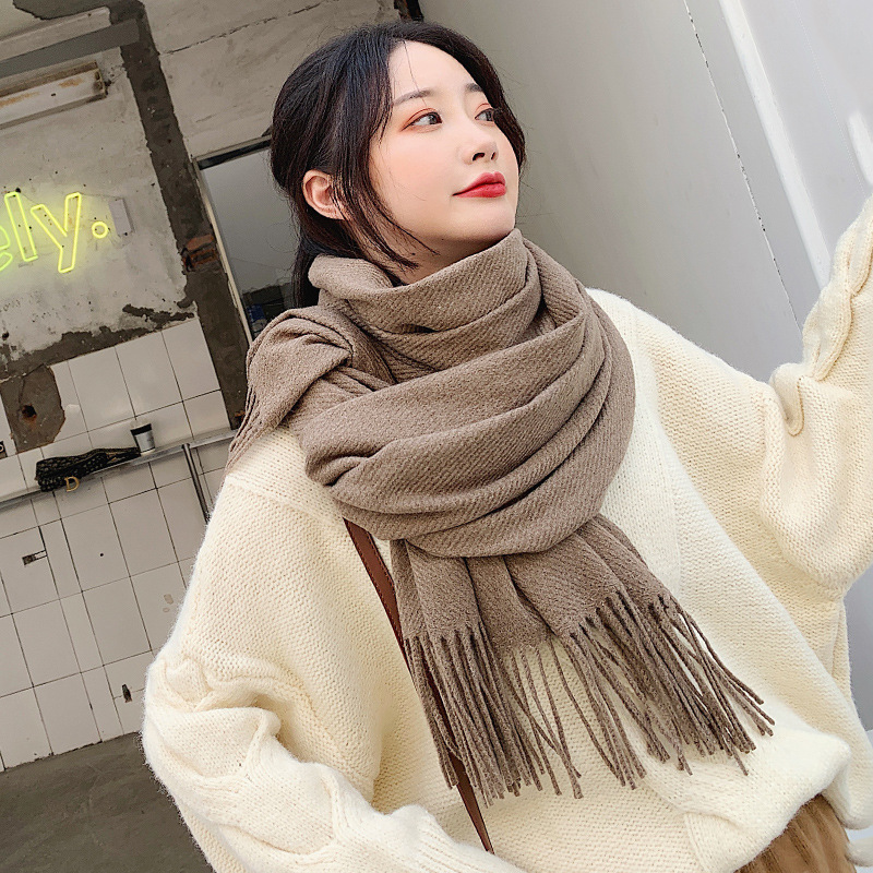 Cashmere Scarf Wrap - VISROVER yeni 20 renk kadın kış