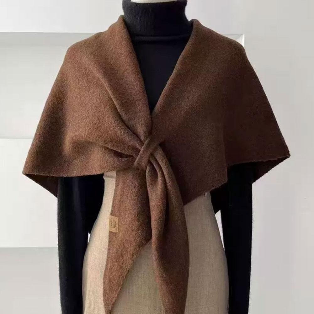 Cashmere Scarf Wrap - Kadın Örgü Üçgen Şal Şık Seyahat