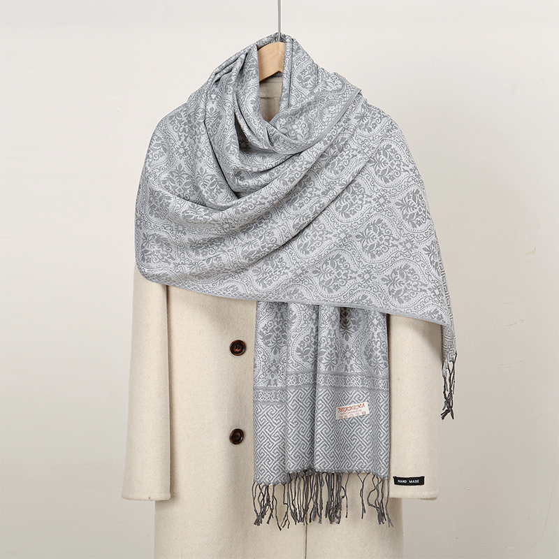 Cashmere Scarf Wrap - 2024 Lüks Kalın Kaşmir Eşarp Kadın