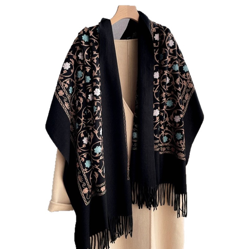 Cashmere Scarf Wrap - 2025 Yeni İşlemeli Kaşmir Eşarp Kadınlar