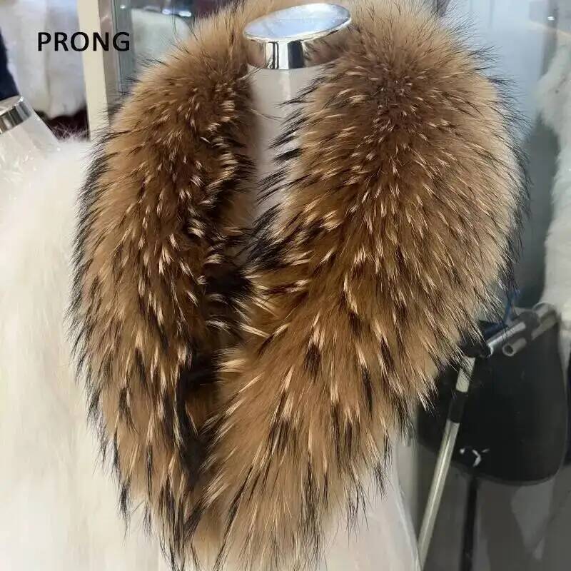 Doğal rakun kürk yaka gerçek k - Winter Clothing Clearance incelemesi ve fiyatı