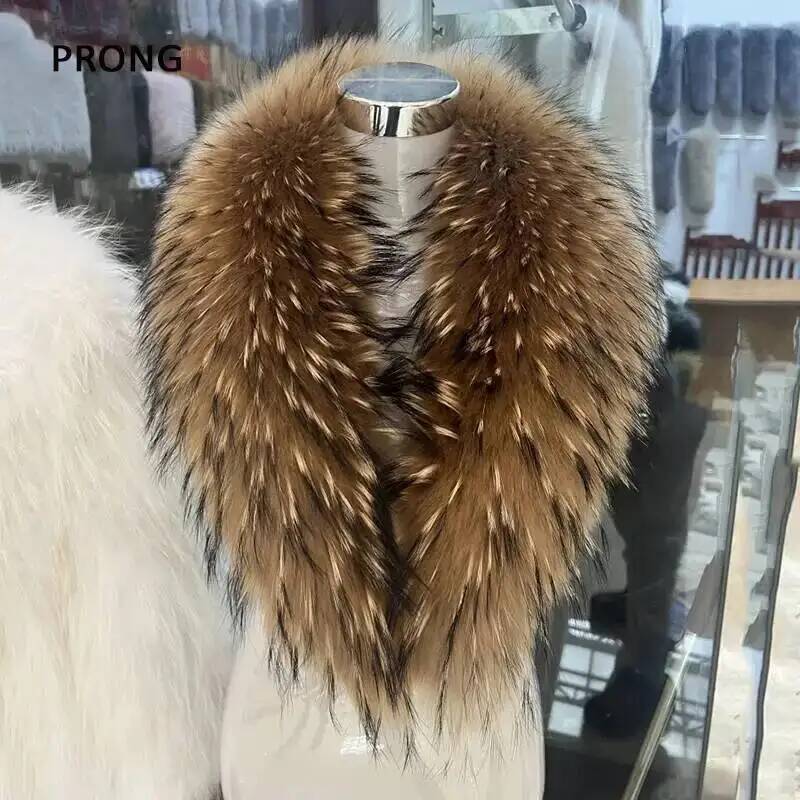 Doğal rakun kürk yaka gerçek k - Winter Clothing Clearance incelemesi ve fiyatı