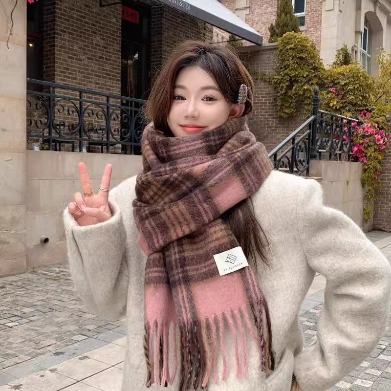 Mor Ekose Eşarp Kadın Sonbahar - Winter Clothing Korea incelemesi ve fiyatı
