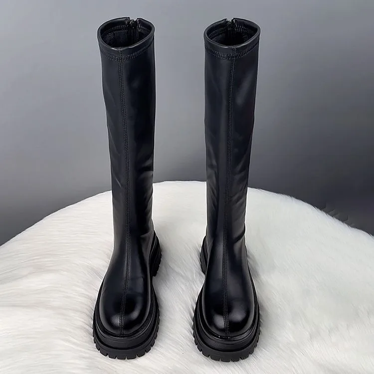 Siyah Uzun Çizmeler Kadınların - Winter Clothing Korea incelemesi ve fiyatı